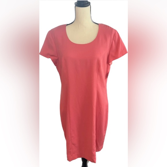 Saks Atrium Collection Vintage 80’s Women’s Pink Pencil Dress 12 Zippered back - Picture 1 of 12